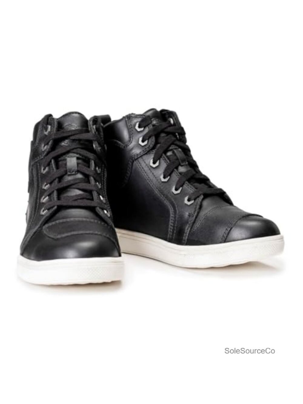 Women's Full-Grain Leather Motorcycle Riding Shoes with Ankle Support